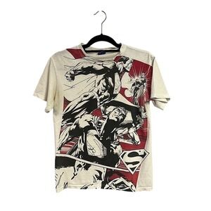 Vintage 2000s Unisex DC Comics Superman Angry Sublimated Red Tee Size S